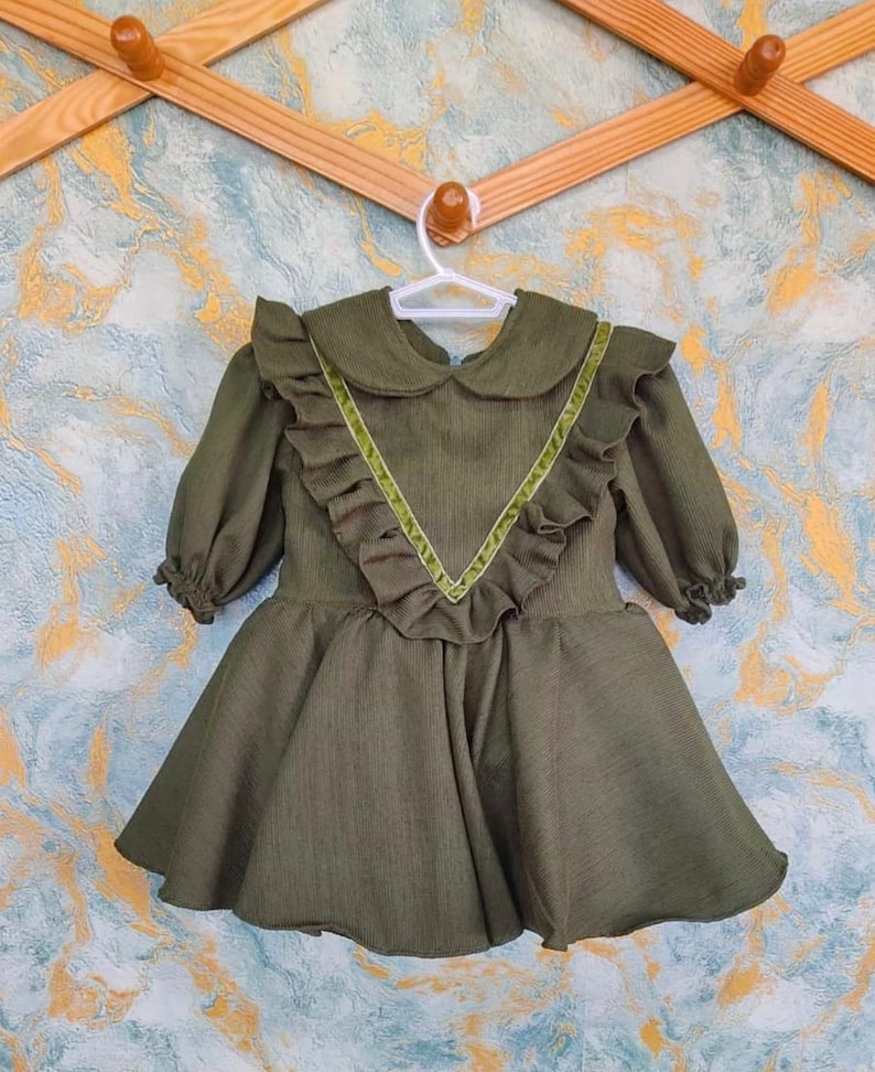 Personalized Baby Girl Dress Vintage Birthday Girl Dress Princess Dress Gift For Baby Girls Toddler Holiday Dress Baby Girl Dress