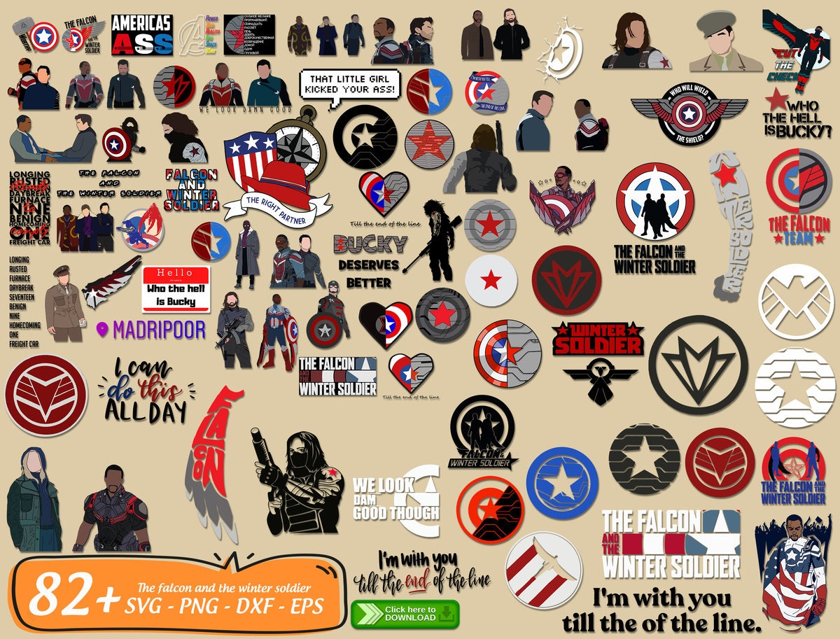 Download 82The falcon and the winter soldier SVG BundleSilhouette ...