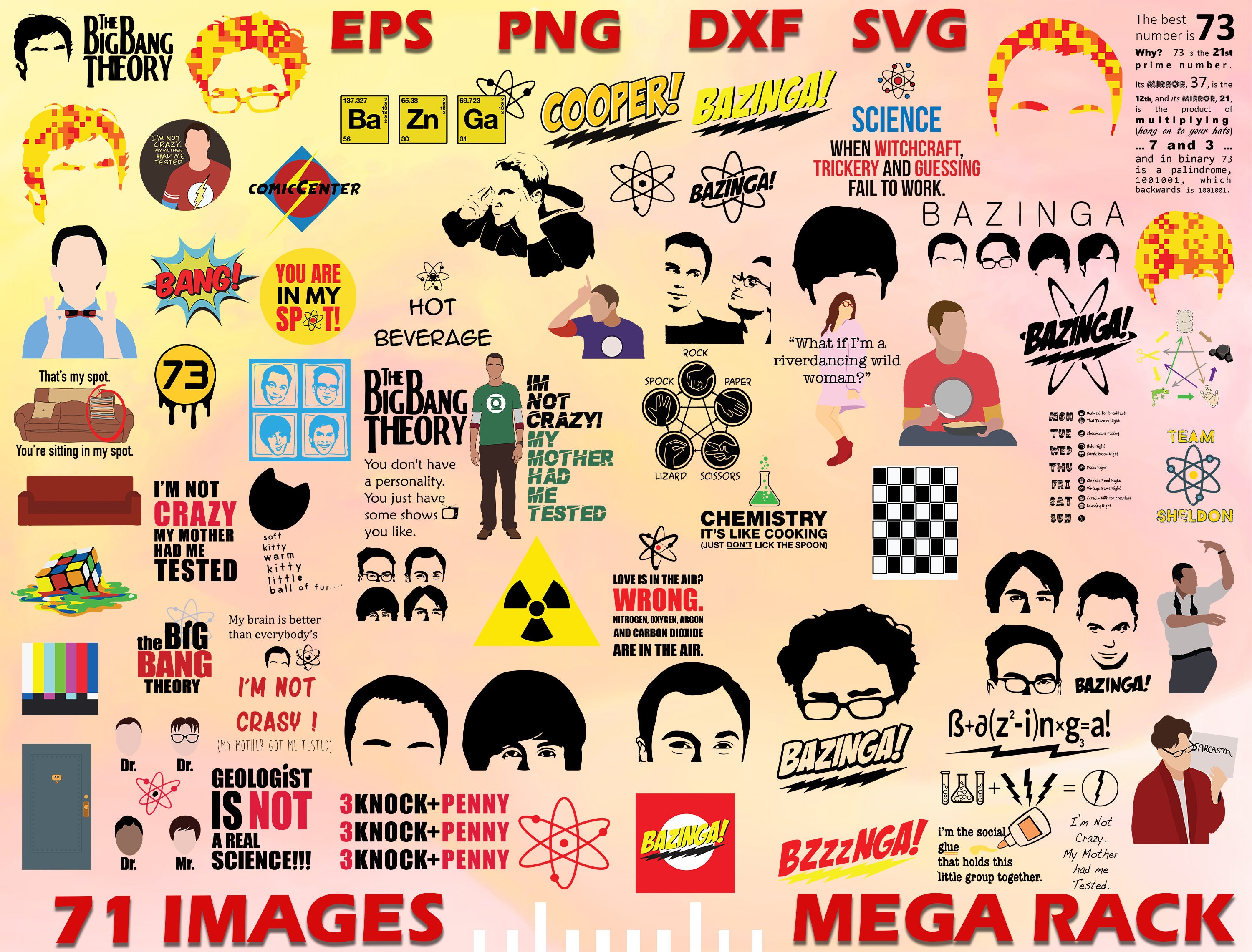 Download 71 The Big Bang Theory SVG Bundle Silhouette Cut | Etsy