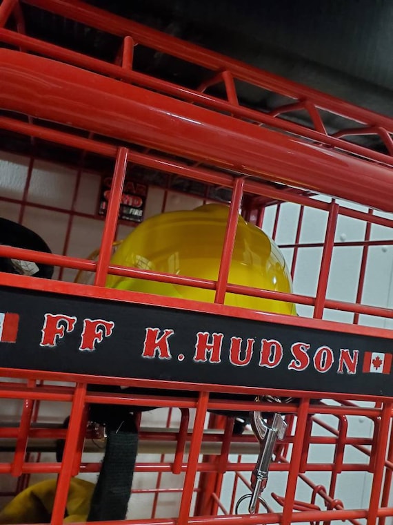 Universal Fire Department Gear Locker Name Tag Etsy