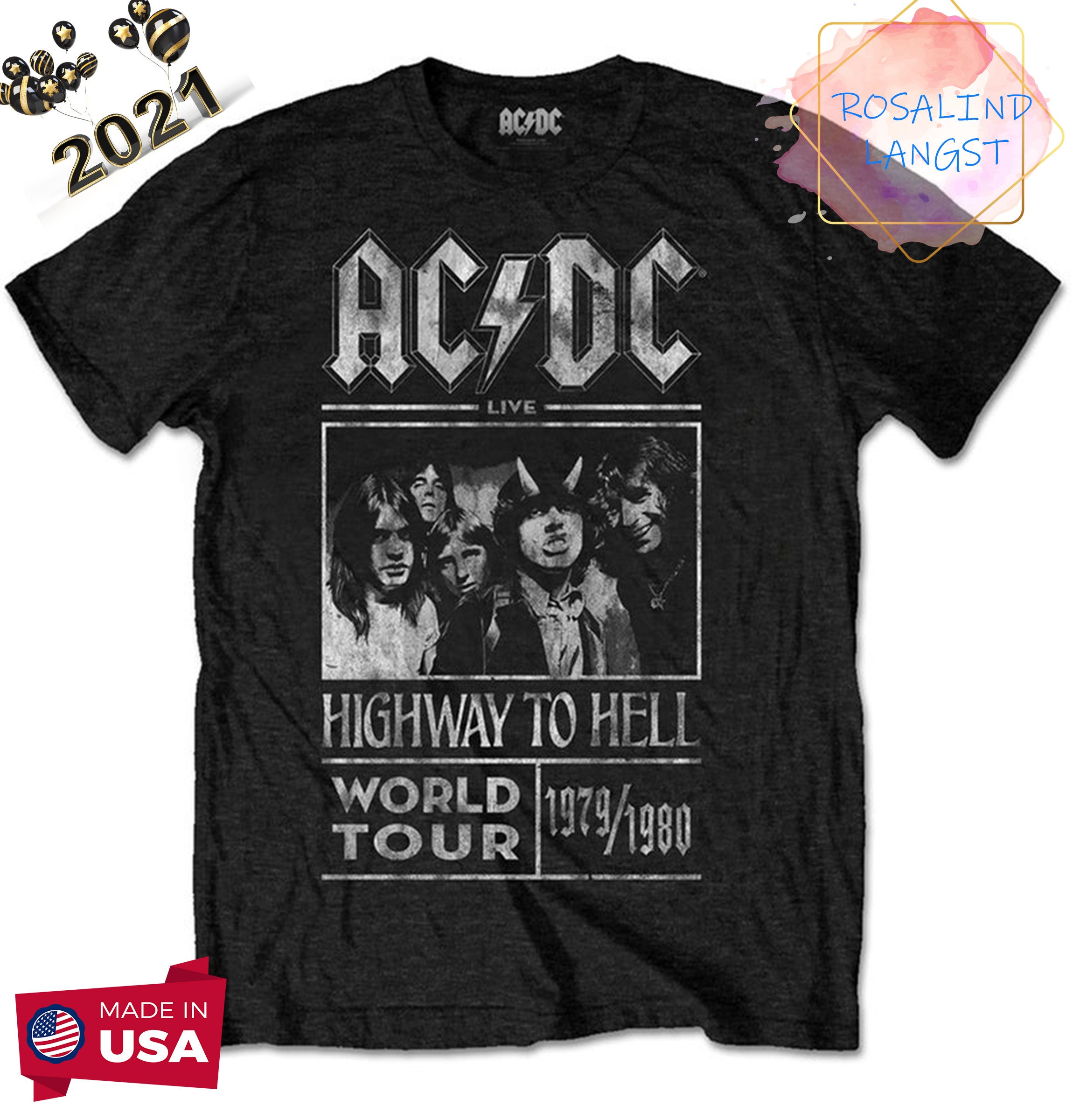 ACDC Band Music shirt AC/DC Rock Band TShirt Quarantine Etsy