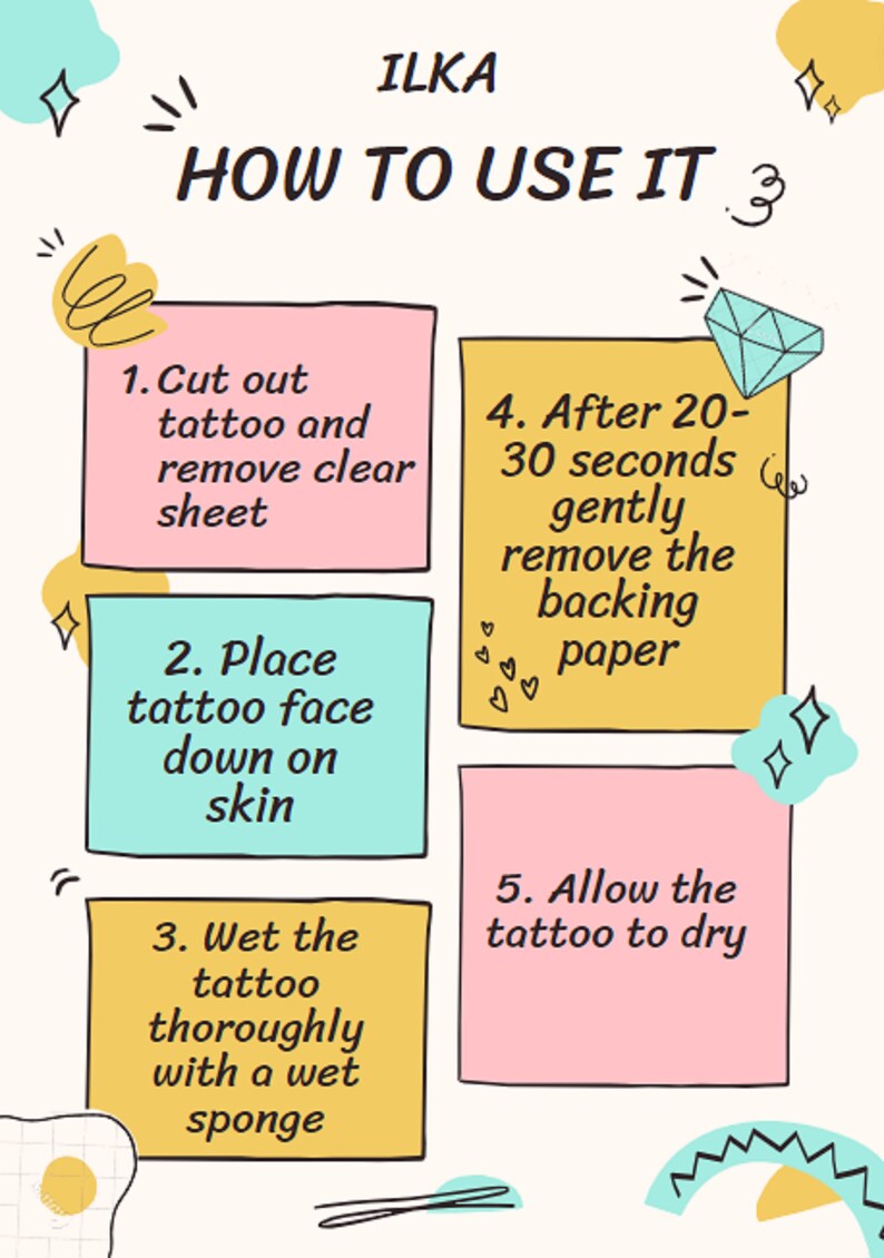 Pack of 3 Temporary Tattoo Handheld Mountain Fake Tattoo Etsy