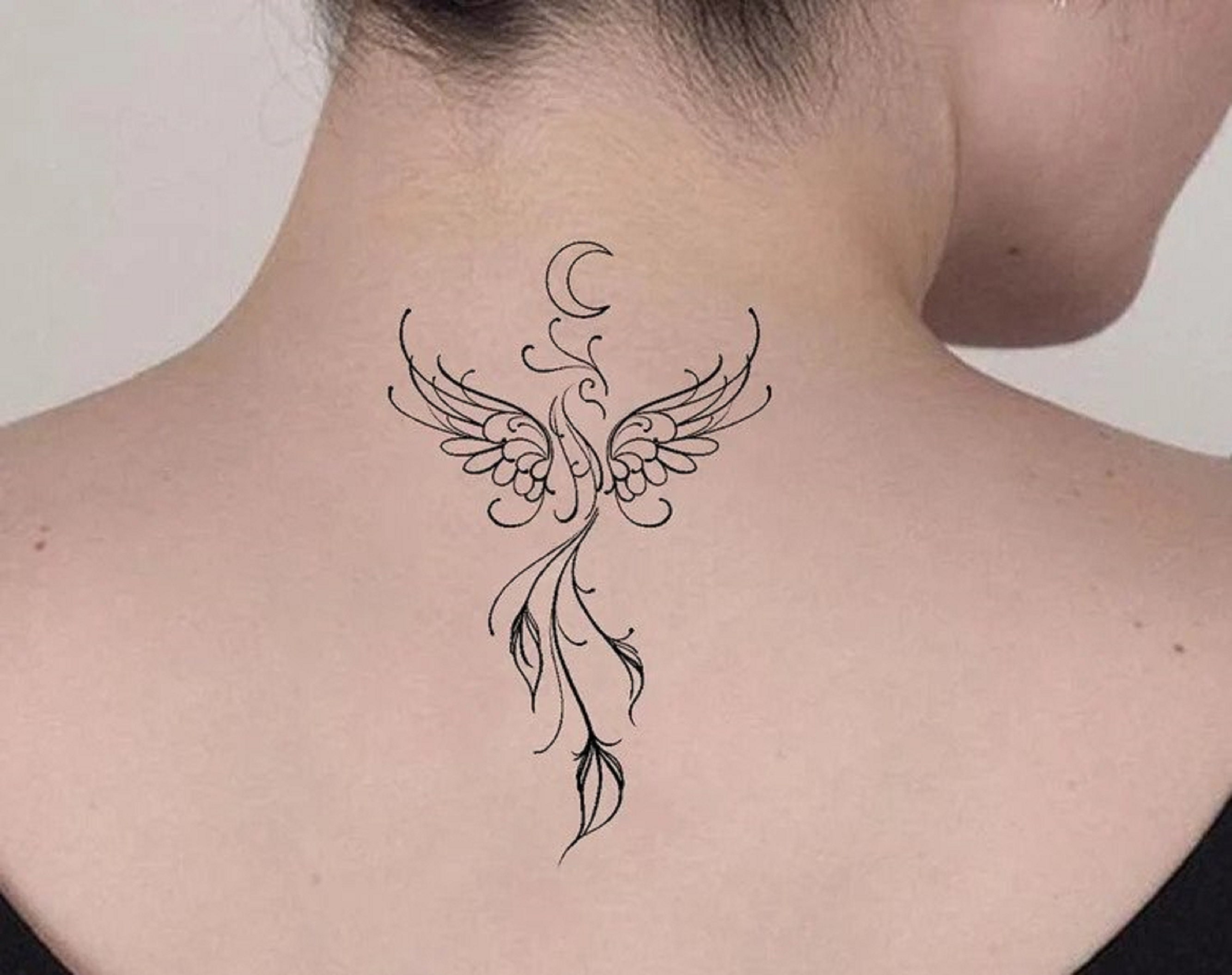 Phoenix Tattoo Back - Etsy Denmark Phoenix Tattoo Back - Etsy Denmark