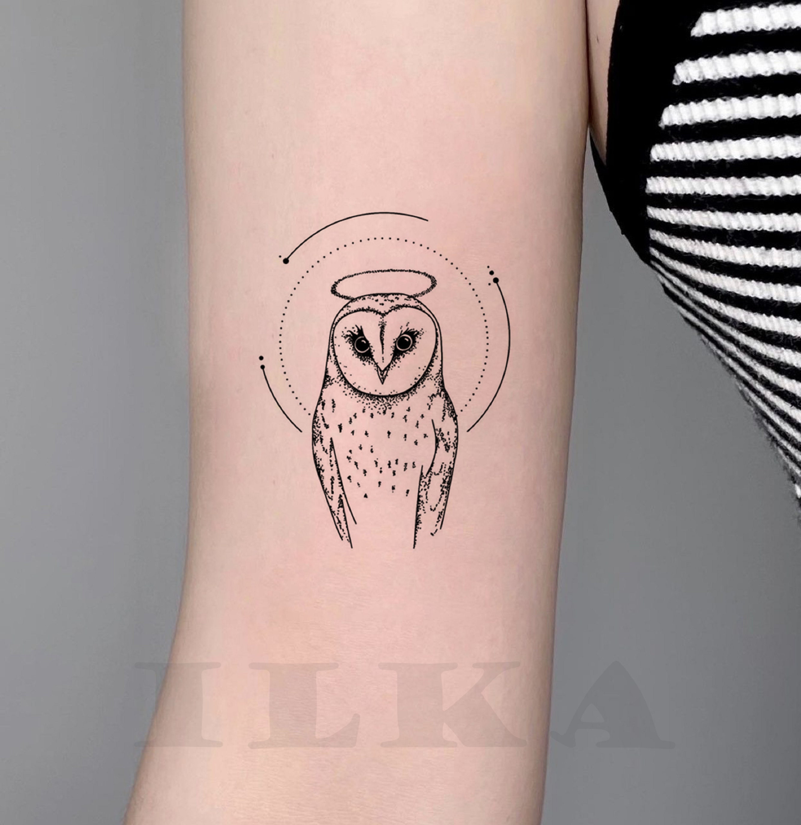 Owl Tattoo Inner Arm