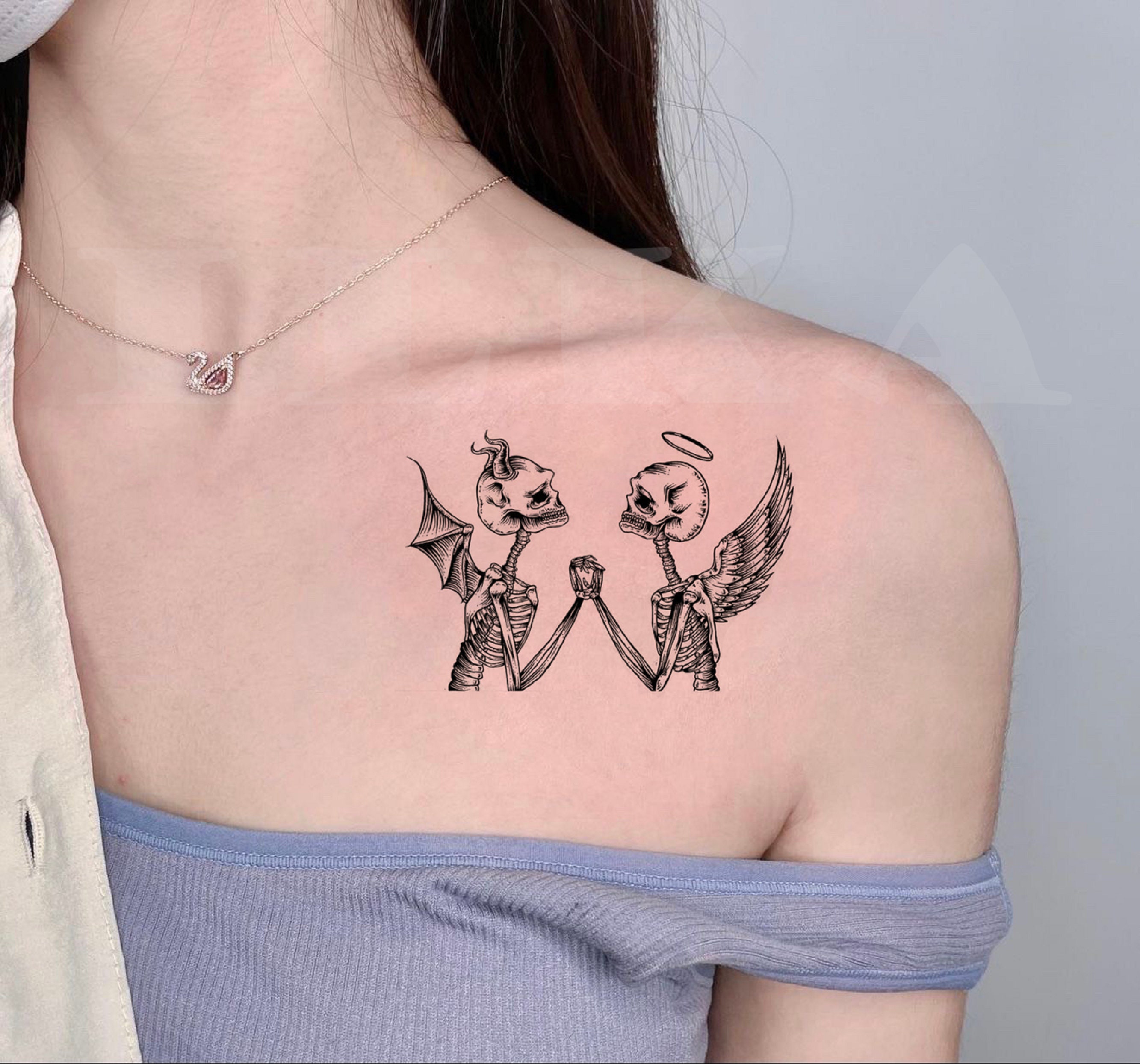 Tip 97+ about angel and devil tattoo super cool .vn Tip 97+ about angel and devil tattoo super cool .vn