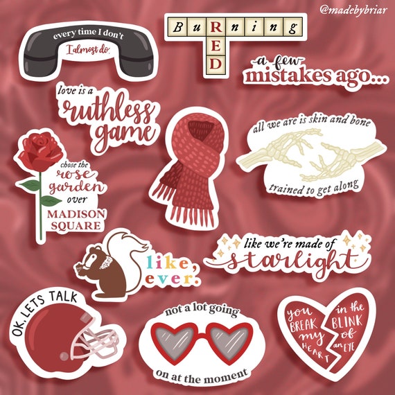 37 TSwift themed stickers with some fav lyrics from each album/each cover!  : r/TaylorSwift