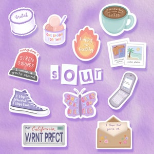 Olivia Rodrigo Stickers, Sour Stickers