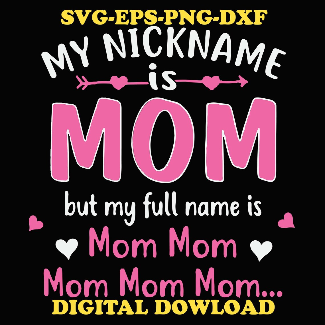 Official My Nickname is Mom But My Full Name Is Mom Mom Etsy
