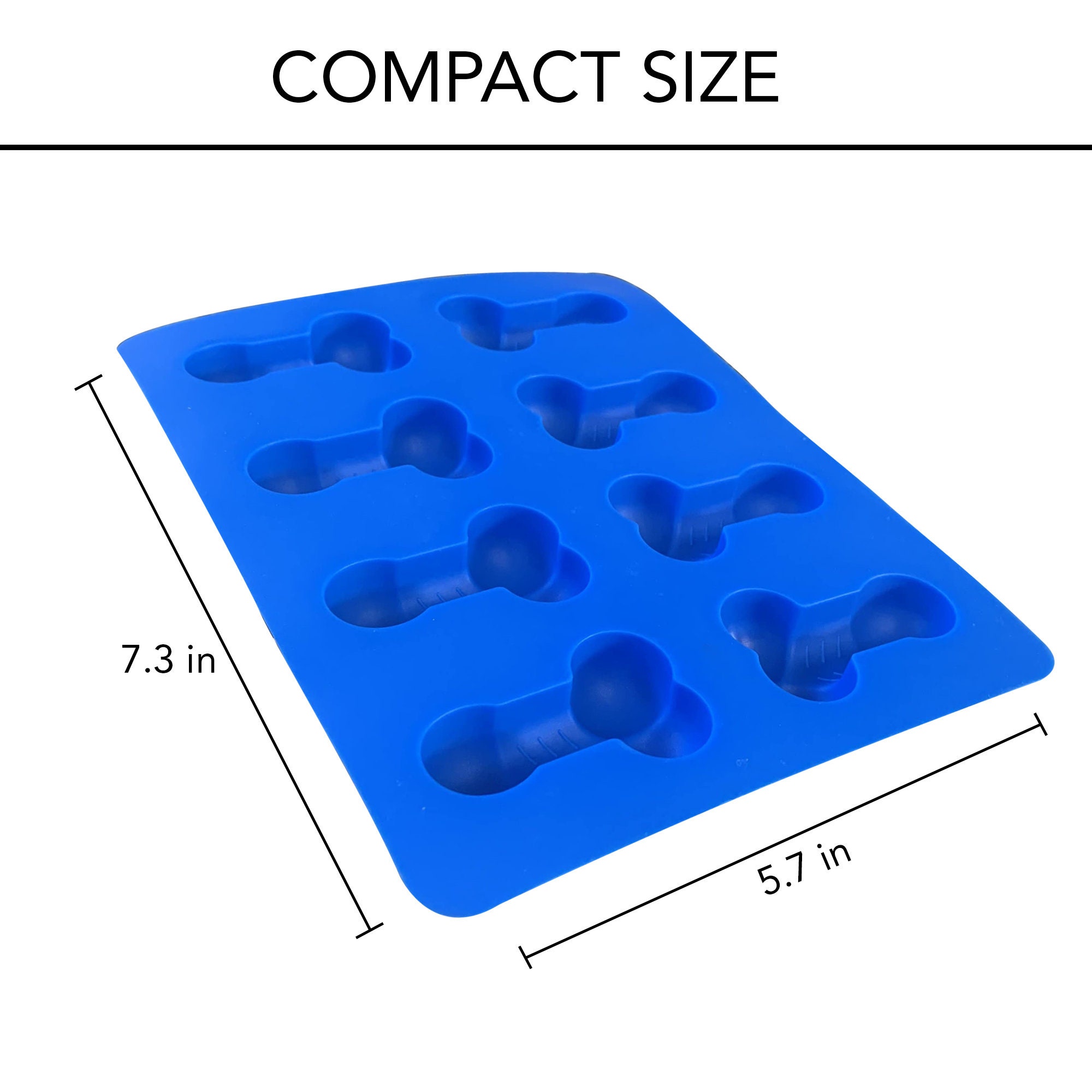 Ice Cube Tray for Making Penis Ice Cubes, Fun Silicone Ice Cube Trays for  Freezer, Includes Ice molds and Funnel (blue)