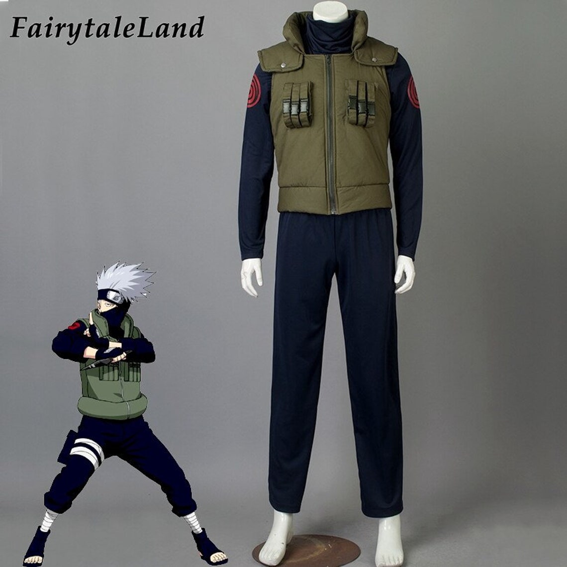 Anime Uzumaki Hatake Kakashi Cosplay Costume Halloween Role Etsy