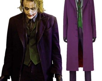 The Dark Knight Joker Kostum Karneval Cosplay Fancy Halloween Etsy