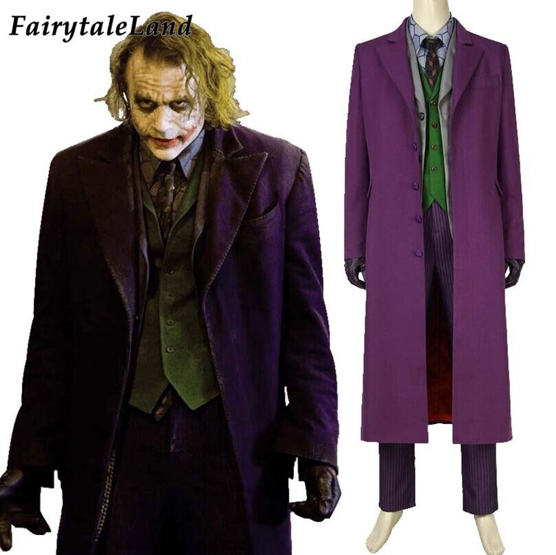 Joker Cosplay Costume Adult Men The Dark Knight Outfit | Etsy