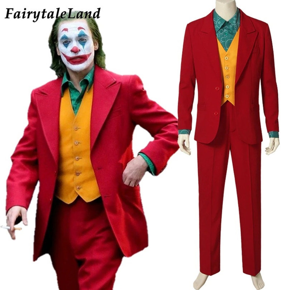 Movie Joker Costume Cosplay Arthur Fleck Carnival Halloween | Etsy