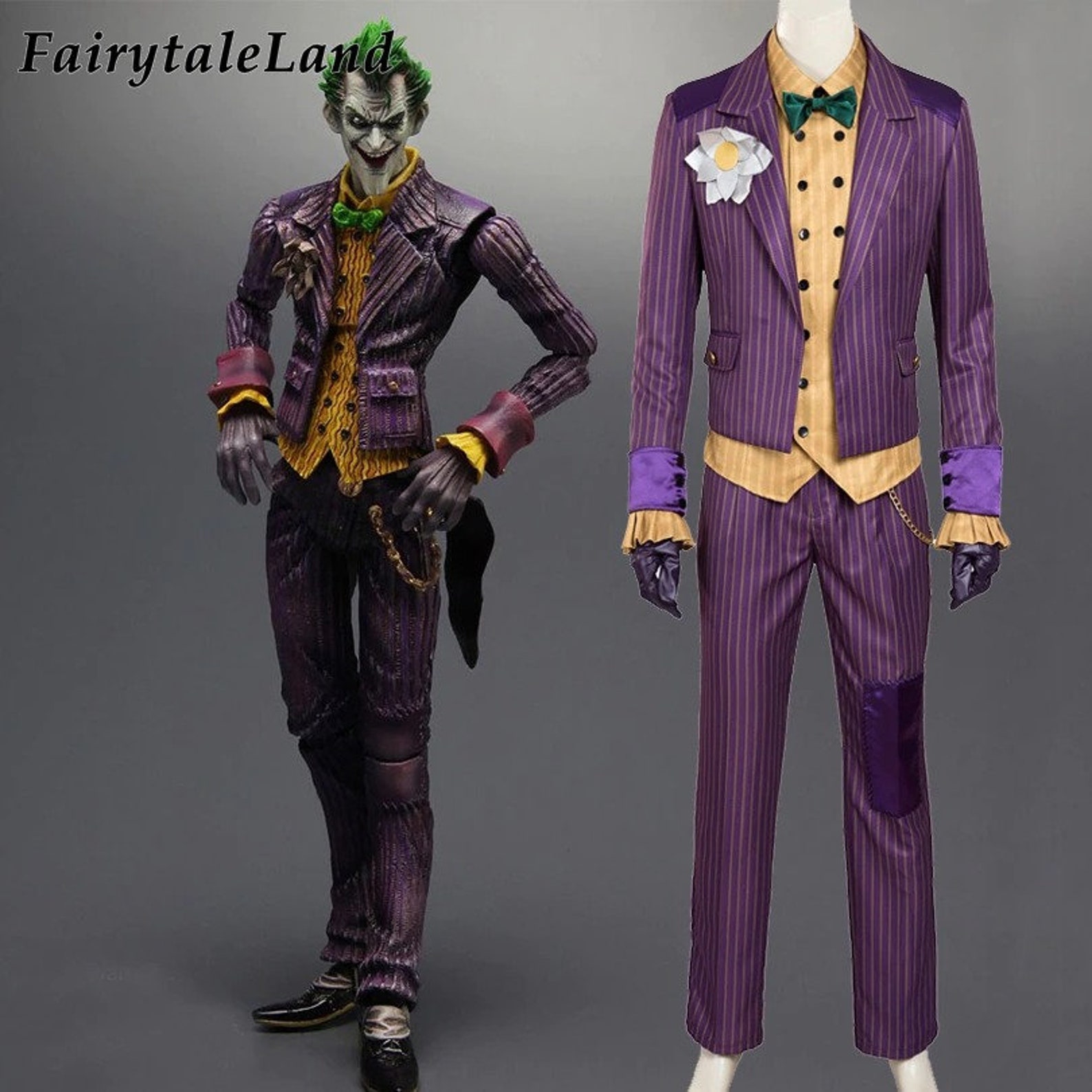 Arkham Knight Joker Costume Halloween Clown Performance | Etsy