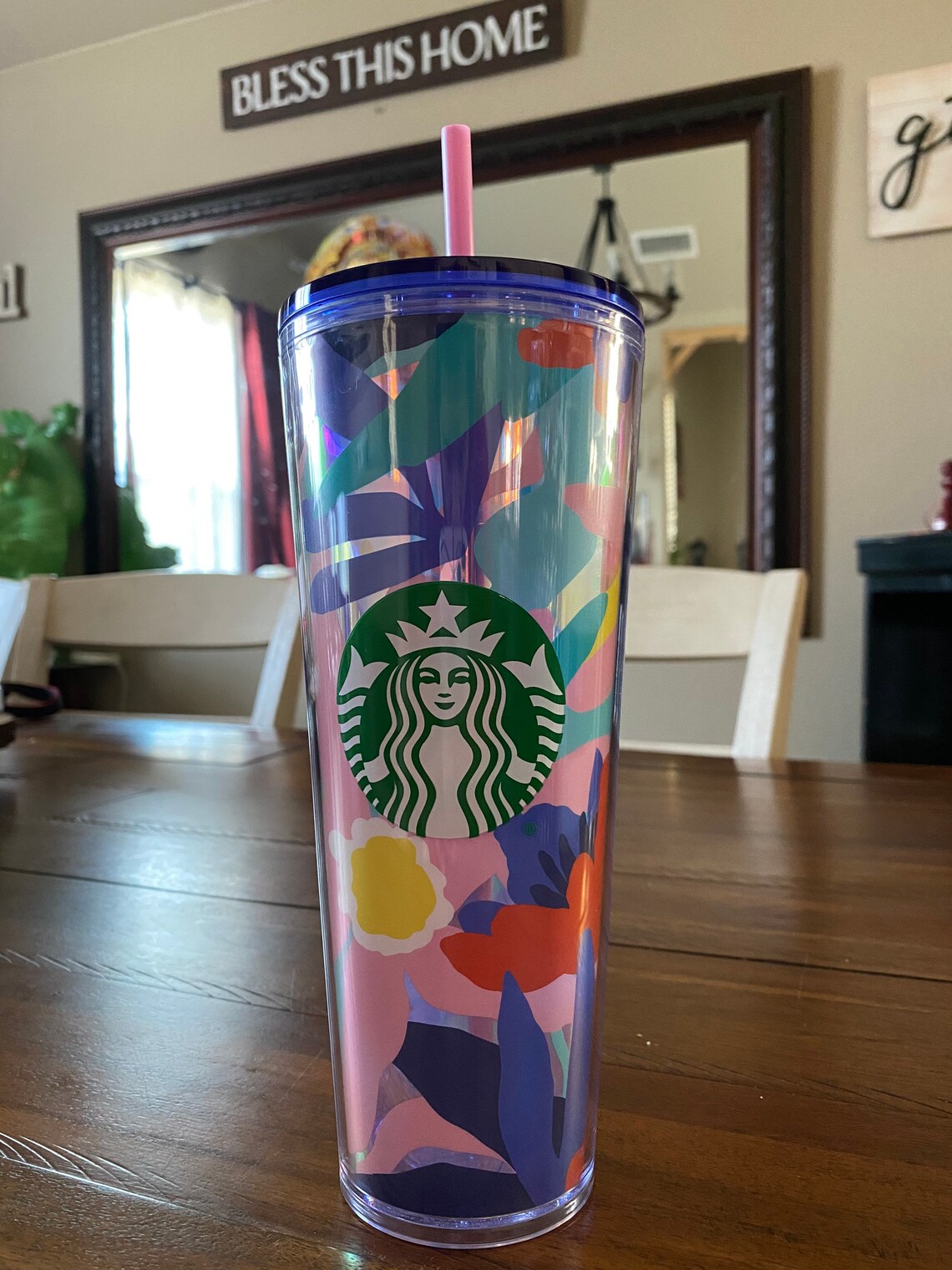 Starbucks 2021 Mothers Day Tropical Floral Cold Cup Tumbler Etsy