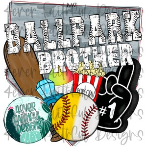 Ballpark Bruder, Baseball Softball, Baseball Bruder png, PNG Datei, Digital Design, digitaler Download, Ballpark Shirt Design