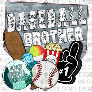 Baseball Bruder, süßes Baseball-Shirt, Baseball Bruder png, PNG-Datei, digitales Design, digitaler Download, Ballpark Shirt Design