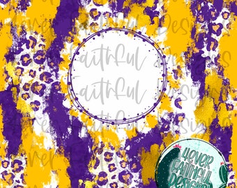 Purple & Yellow Leopard Tumbler Design, Tumbler PNG, Leopard Tumbler Design, Sport Tumbler PNG, Fichier PNG Tumbler personnalisé, Téléchargement numérique