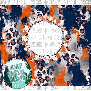 Blue & Orange Leopard Tumbler Design, Tumbler PNG, Leopard Tumbler Design, Sport Tumbler PNG, Custom Tumbler PNG file, Digital Download