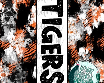 Black Orange Tigers Tumbler Design, Tumbler png, Tiger Print Tumbler Design, Sport Tumbler PNG, Fichier PNG Tumbler personnalisé, Téléchargement numérique