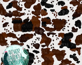 SEAMLESS Multi-Colored Cow Print, Cowhide Digital Paper, Cute Cow Print Paper, PNG file, Sublimation Digital Design, Digital Download