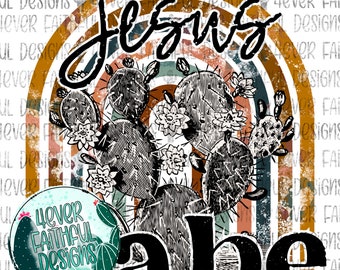 Jesus Babe PNG, Desert Cactus PNG, Digital Design, Digital Download, Cactus Leopard Print, PNG digital download, Boho Digital Design
