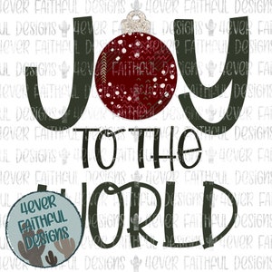 Diseño de camisetas Joy To The World, Diseño digital de camisas navideñas, Diseño digital, Archivo PNG, Diseño digital de sublimación, Descarga digital