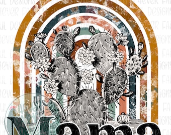 Mama PNG, Desert Cactus PNG, Digital Design, Digital Download, Cactus Leopard Print, PNG digital download, Boho Digital Design