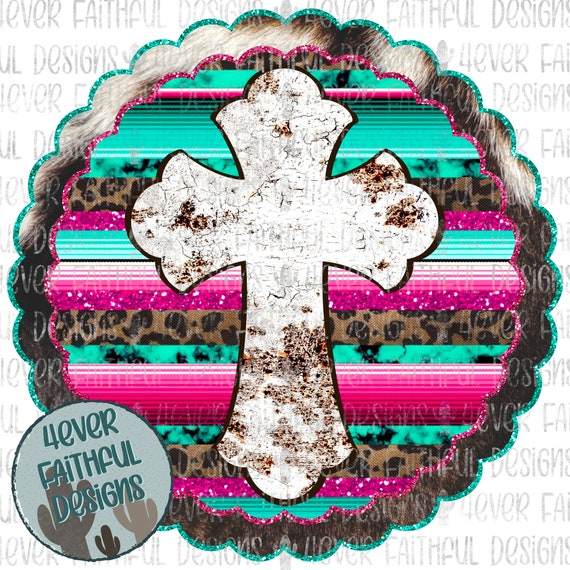 Western Cross Design, Cute Cross Shirt, Modern Western Shirt Design, PNG file, Sublimation Digital Download