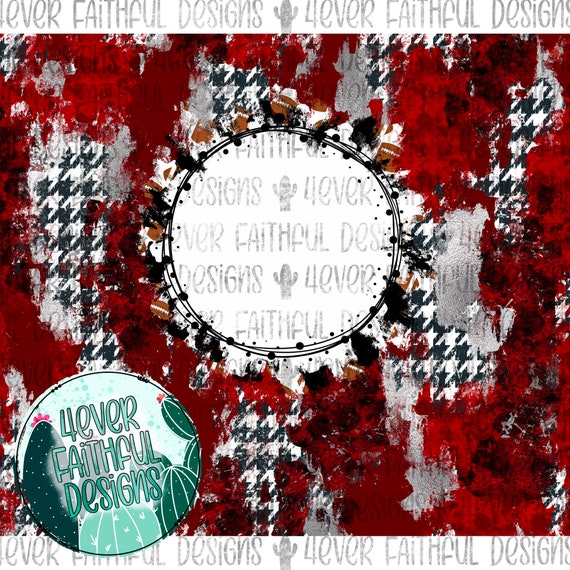Red Black Houndstooth Tumbler Design, hidden football, Houndstooth Tumbler Design, Sport Tumbler PNG, Custom PNG file, Digital Download