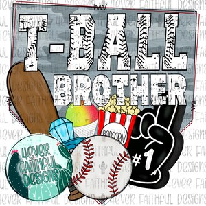 T-Ball Brother, Süßes T-Ball Shirt, T-Ball Brother png, PNG Datei, Digital Design, Digital Download, Ballpark Shirt Design