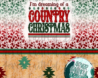 Country Christmas PNG, Christmas Tumbler Design, Christmas Tumbler PNG, Christmas png, Tumbler png, Holiday PNG file, Téléchargement numérique