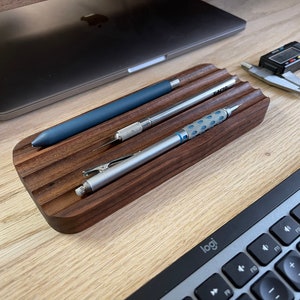 Pen Tray Walnut  - Modern Desk Accessories - LARGE