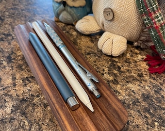 Walnut Pen Tray - SMALL - Modern Desk Accessories