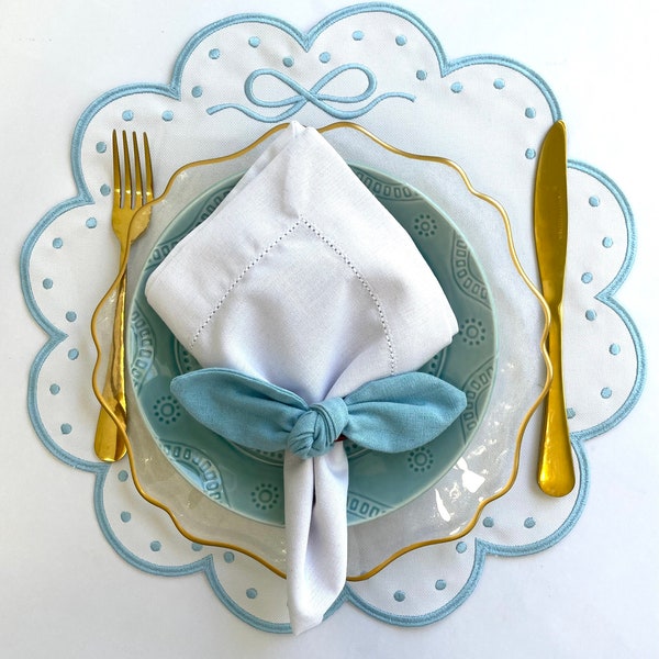 Light Blue Placemat Etsy