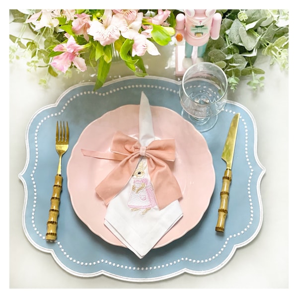 Blue and White Placemats Etsy