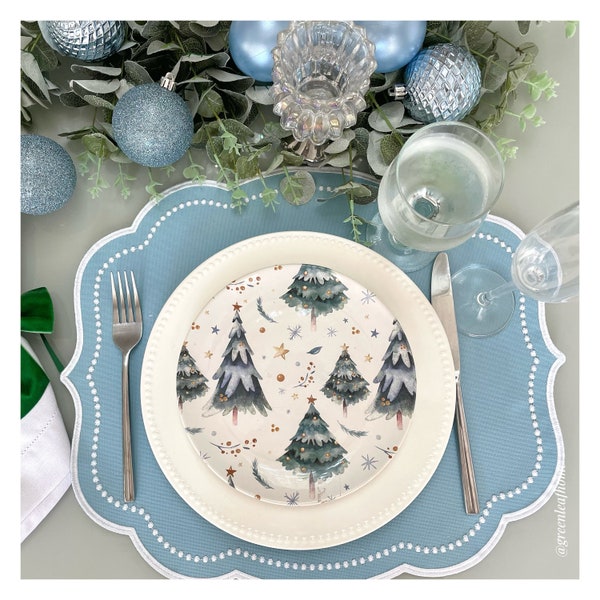 Blue and White Placemats Etsy