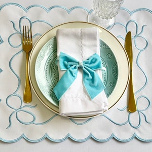 Lace Embroidery Scalloped Edge Placemat. Mother’s Day Gift. Easter Decoration.