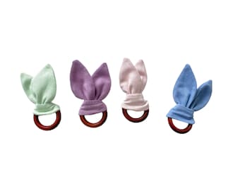 Servilleteros con orejas de conejo de Pascua -