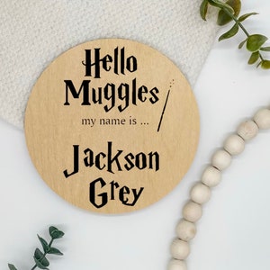 Wizard Baby Announcement | Birth Announcement Sign | Birth Stats | Newborn Photography Prop | Personalized Baby Keepsake | Magic Baby