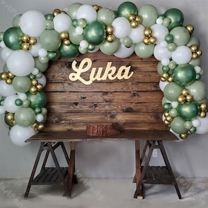 150pcs Chrome Dark Green Dusty Green Matte White Balloon Garland Arch Kit Wedding Supplies Baby Shower Birthday Party Decoration
