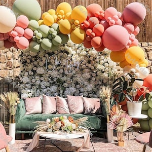 141pcs Coral Dusty Green Cream Peach Balloon Garland Arch Kit Baby Shower Decoration Wedding Engagement Baptism Birthday Party Decoration