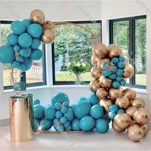 85pcs Blue White Silver Metal Balloons Garland Arch Kit for Baby