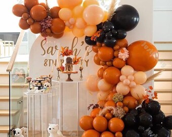 Download Orange Black Balloon Etsy