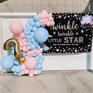 135pcs Gender Reveal Balloons Garland Blue Pink Balloon Arch Boy or Girl Baby Shower 1st 2nd Birthday Party Baptism Christening Decorations