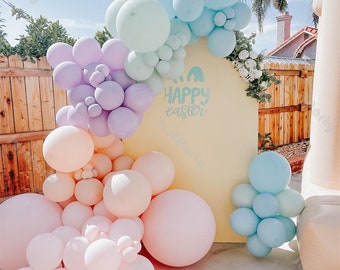 99pcs Multicolor Macaron Pastel Birtdhay Party Balloons Garland Rainbow Mint Pink Blue Purple Peach Balloon Arch for Baby Shower Decor