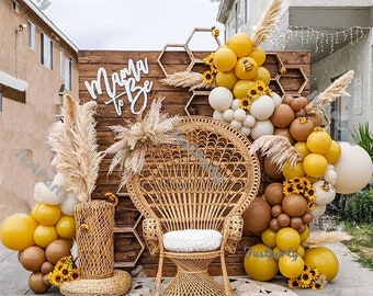 116/126pcs Matte Lemon Sunflower Brown White Sand Balloon Garland Arch Wedding Supplies Bridal Baby Shower Birthday Anniversary Decorations