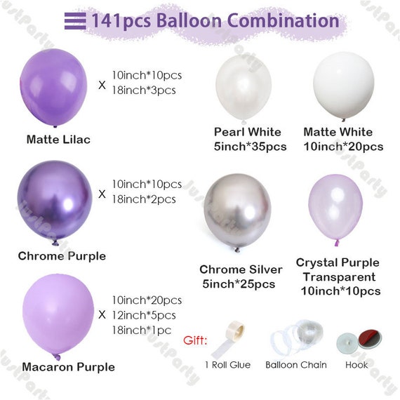 Wedding Decoration Silver White Latex Balloon Set Proposal Birthday Party  Decorations