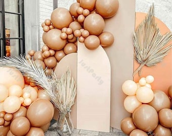 94pcs Mocha Brown Blush Cream Balloons Garland Arch Kit Boho Birthday Party Baby Shower Decorations Wedding Supplies Bridal Shower Backdrop