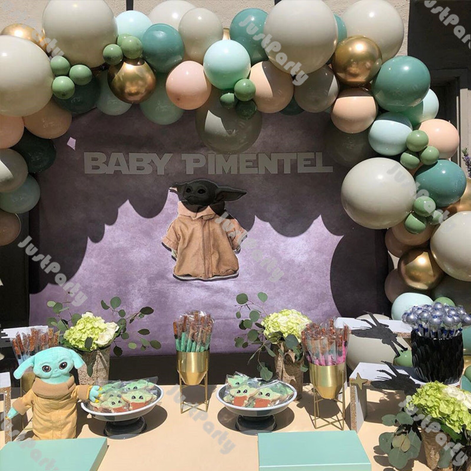 115pcs Doubled Tan Balloons Garland Wedding Decoration Sage Etsy